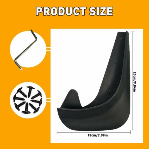 4pcs Car Mud Flaps Splash Guards For Front Or Rear Auto Ccj