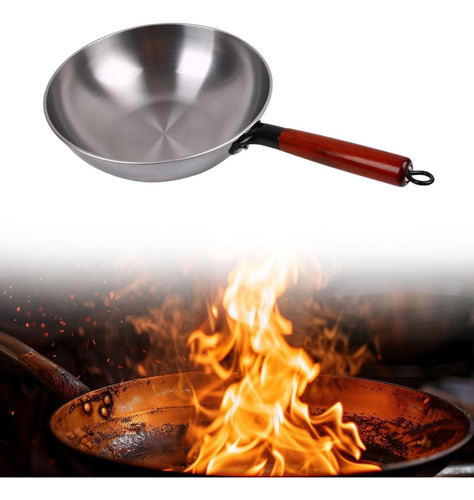 Pan Con Frees De Hierro Wok Multifuncional Sin Tapa Hecho De