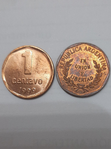 Moneda Argentina 1 Centavo Año 1999 