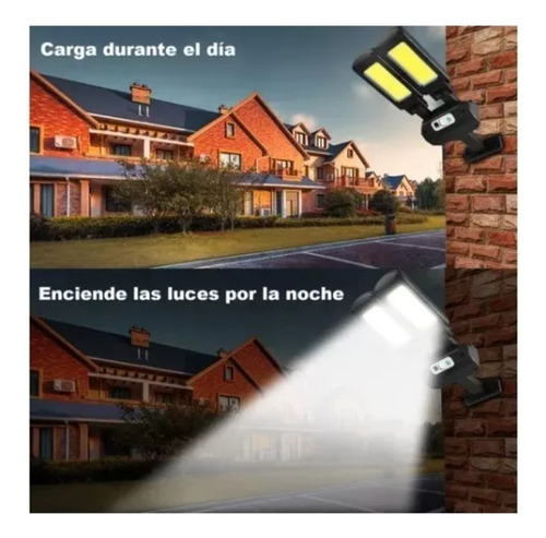 Lampara Solar Exterior, Solar Giratoria Con Sensor + Control