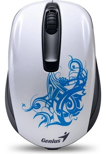 Mouse Inalambrico Nx-6510 Blanco Con Diseño