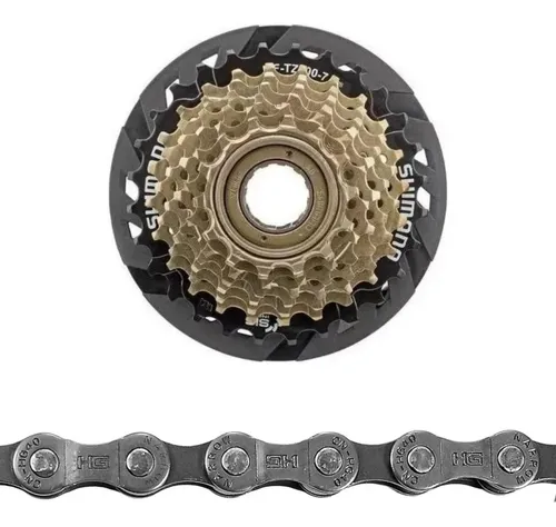 Kit Transmision Shimano Pi on A Rosca Mas Cadena 3x7 21 Vel
