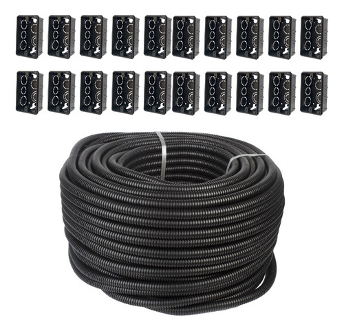 Caixa De Luz 4x2 Kit C/20+ Conduite Eletroduto 3/4 50 Metros