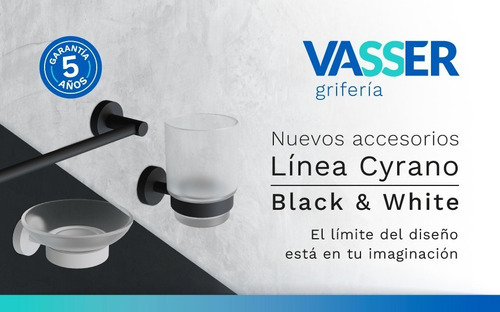 Toallero Barra Baño Barral Metal Vasser Cyrano Negro