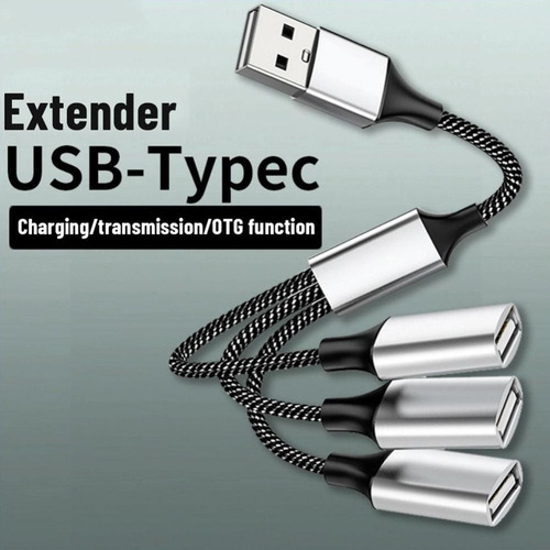 Divisor De Carga, Expansor Usb, Adaptador Otg, Hub Tipo C, 4