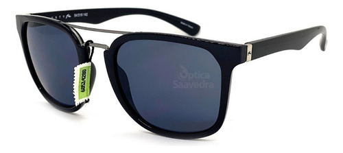 Anteojos De Sol Rusty Sekel Gafas Antirreflejo Optica Armazón Negro Brillo Sblk S10 Diseño Rectangular