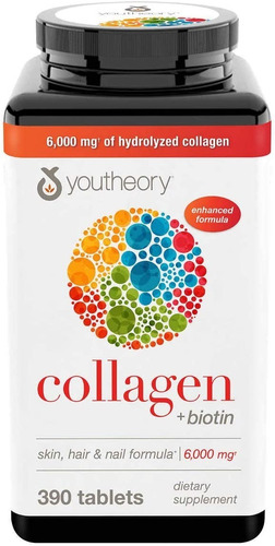 Colageno Youtheory 390 Tabletas 6000mg Vitamina C