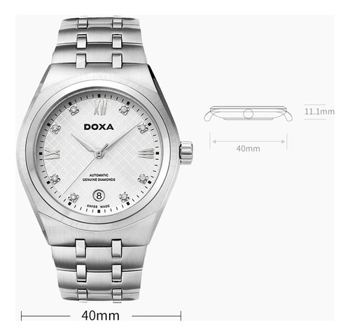 Reloj Doxa Prestige Automático Hombre Acero Plateado D120swh