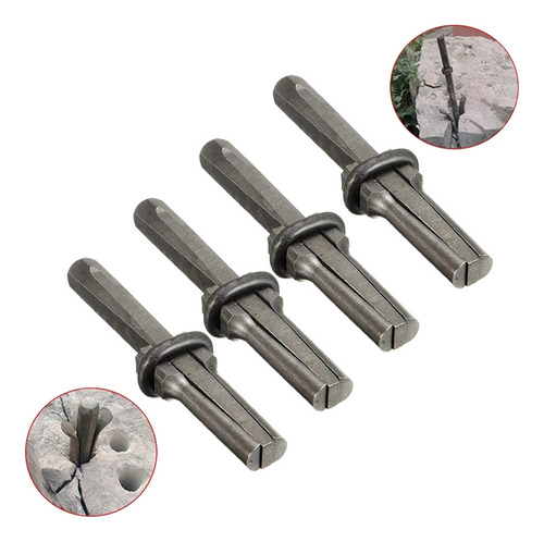 4 Piezas De Cuchillas, Cuñas, Picapedras, Pan De Piedra