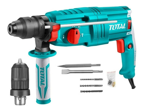 Imagen 3 de 3 de Rotomartillo electroneumático Total TH308268-2 turquesa frecuencia de 50Hz/60Hz con 800W de potencia 220V-240V