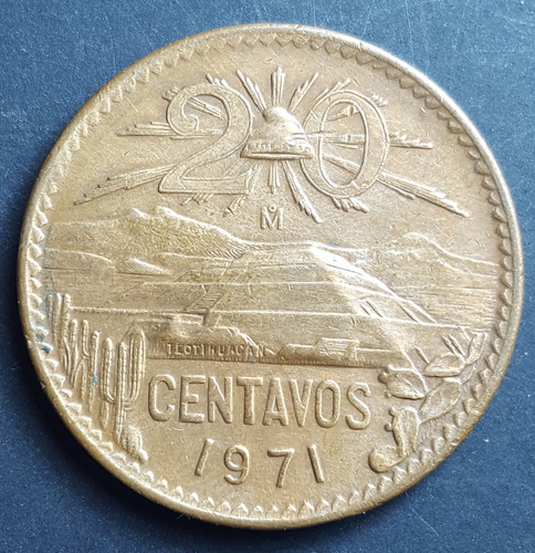 México 20 Centavos M De 1971