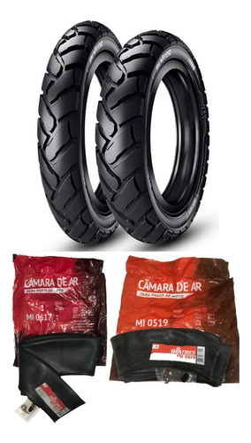 Par Pneu E Camaras Bros Crosser 110/90-17 E 90/90-19 Bunker