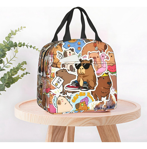 Divertida Bolsa De Almuerzo Aislante Con Forma De Capibara