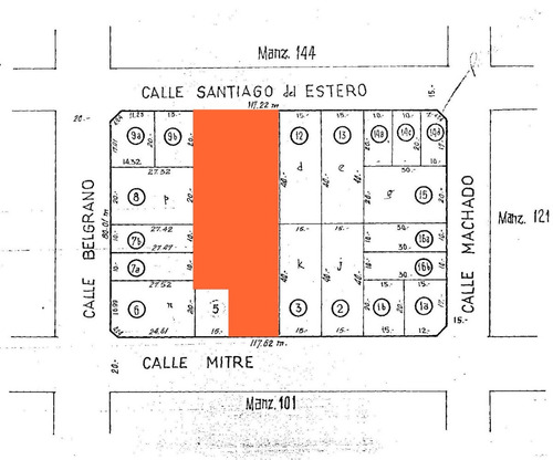 Lote Centro De Manzana Salida A Dos Calles 2280m2 En Block