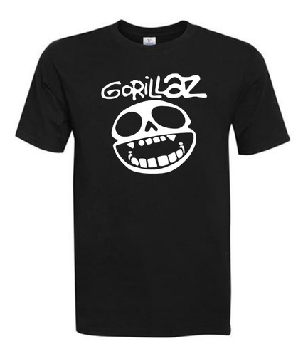 Polera Hombre - Grupo Gorillaz - Logo - 100%  Algodón 