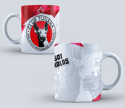 Taza Fut Bol Liga Mx, Equ. Los Xolos De Tijuana, Soy Xolos