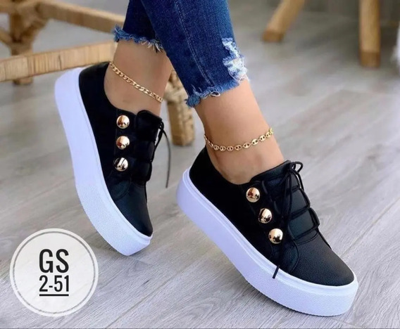 Zapatos Plataforma Negros Dama | MercadoLibre 📦