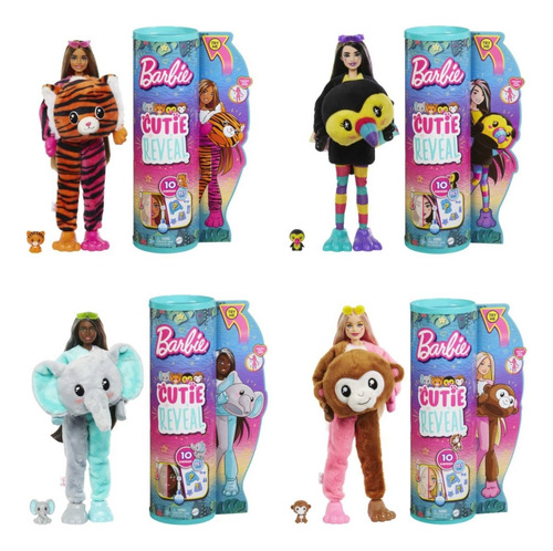 Muñeca Barbie Cutie Reveal Muñeca Animales De La Selva Tucan