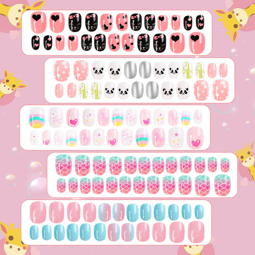 Uñas Con Forma De Punta De Uñas Para Niños, Bonitas, 120 Uni