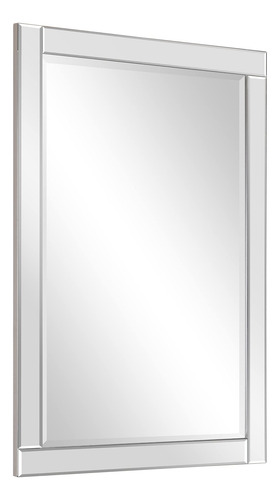 Espejo De Pared Rectangular Moderno 61 X 91 Cm Marco Madera