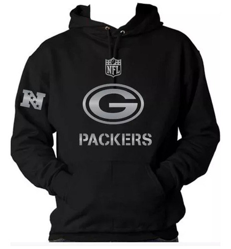 Buzo Canguro Green Bay - Packers Silver Md.1 Unisex