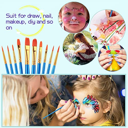 Juego De Bandejas De Pintura Y Pinceles, Kit De Paleta De Pi