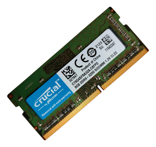 Memoria Ram Portatil Ddr4 8gb 3200mhz Crucial