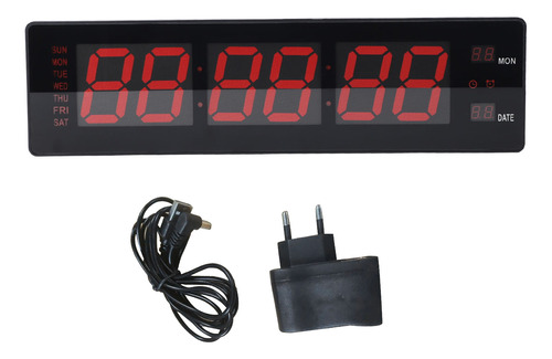 Reloj De Pared Digital Led Con Timbre Horario, Potencia Sile