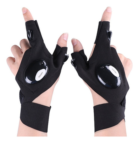 Guantes De Pesca Con Luz Nocturna, Guantes Led Sin Dedos, Im