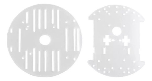 Kit Chasis Robot Circular 4 Ruedas V4 Compatible Con Arduino