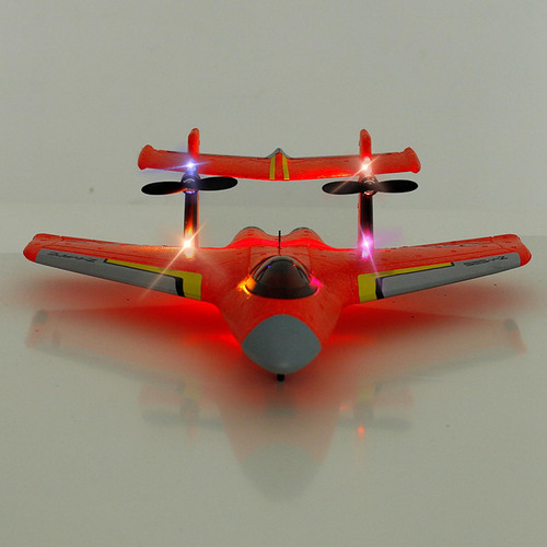 Hobby Rc Avión, Avión Rc De Espuma Con Luces Led, Rojo