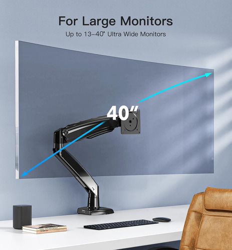 Brazo De Monitor Ultrawide Huanuo Para Pantallas Máximas De