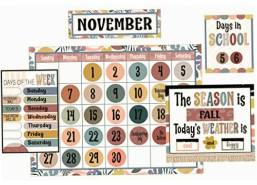 Teacher Created Resources Wonderfully Wild Calendar Tablón Color Maravillosamente salvaje