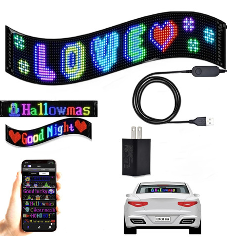 Pantalla Led Bluetooth Flexible Ultrafina Para Coche Señal X
