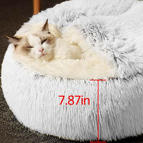 Cama Redonda Suave Para Gatos Y Perros Pequeños Café