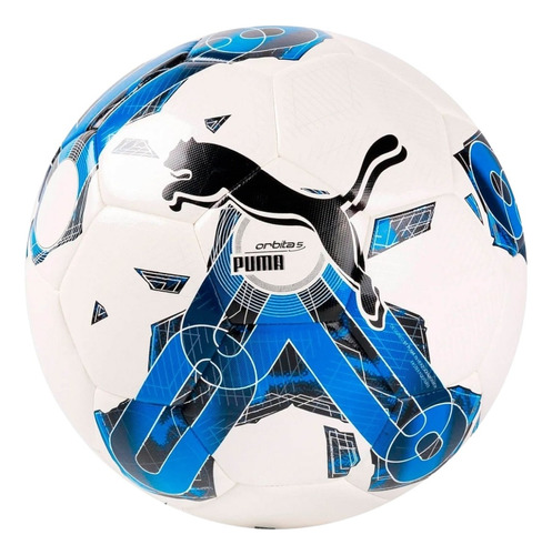 Balón Puma De Fútbol Orbita 5 Hyb Blanco-azul 100% Original