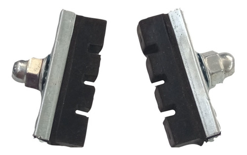 Imagen 2 de 3 de Par Tacos Patines De Freno Herradura 40mm X 11mm Con Tuercas