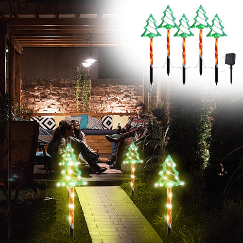 Luz Led Solar Para Árbol De Navidad Montada En El Suelo En Y
