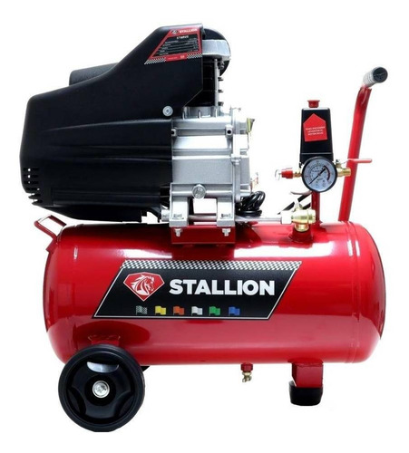 Compresor de aire eléctrico portátil Stallion STWR25 25L 2.5hp 110V rojo