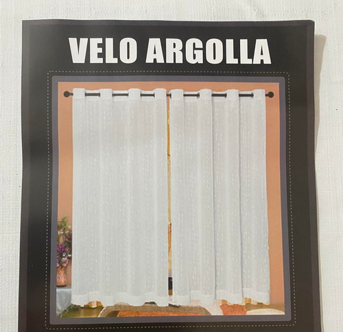 Cortina Velo Liso Con Argolla 140x220 Cm 2 Paño - Blanco