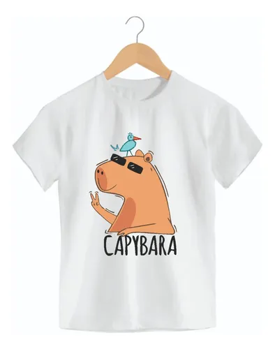 Camiseta Infantil Capivara Capybara Inlove Meme Menino