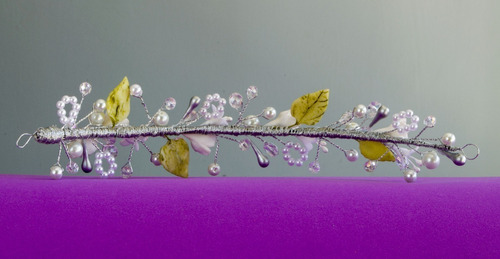 Tocado Diadema Tiara Novia Xv Primera Comunión Inés
