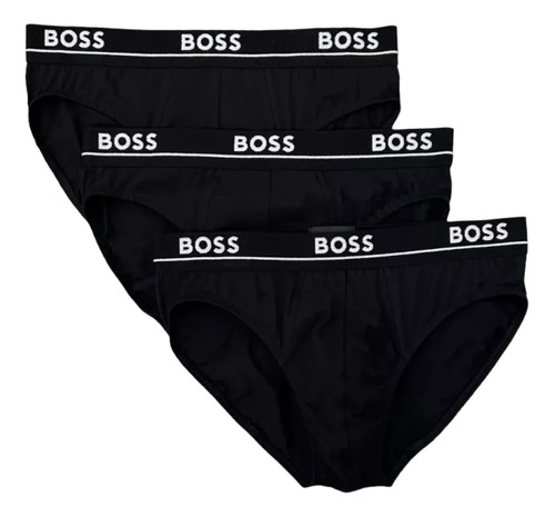 Trusa Boss Cotton Stretch Negro Algodón 3 Pack 100% Original