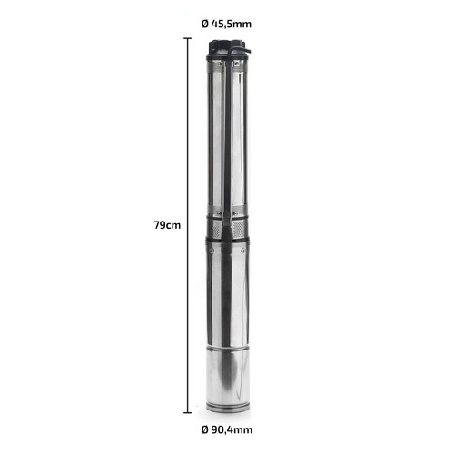 Imagen 3 de 9 de Bomba Sumergible Pozo Napa 4 Pulgadas 1 Hp 6500 L/h Cable