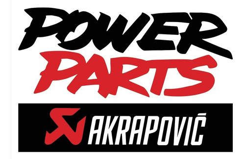 Imagen 3 de 3 de Sticker Akrapovic P-hst4almono Metalizado Alta Temperatura