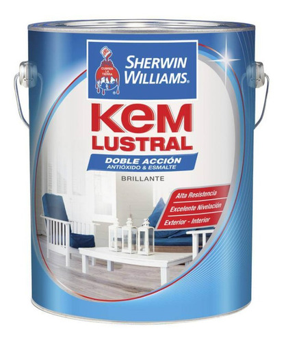 Esmalte Sintético Kem Lustral Blanco X 4 Lt Sherwin Williams