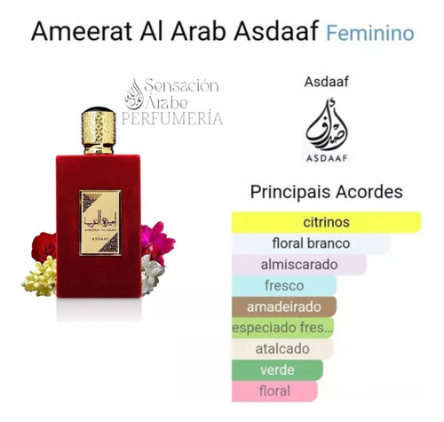 Perfume Ameerat Al Arab Lattafa Asdaaf Edp 100ml Original