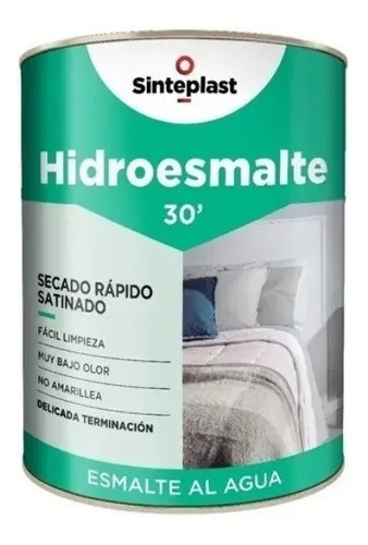 Esmalte Al Agua Recuplast Hidroesmalte Satinado Negro X 1lts