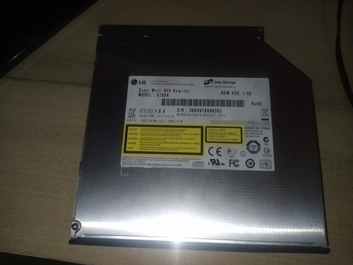 Grabadora De Dvd Lg Super Multi Dvd Rewriter Gt80n Negro (Usado)