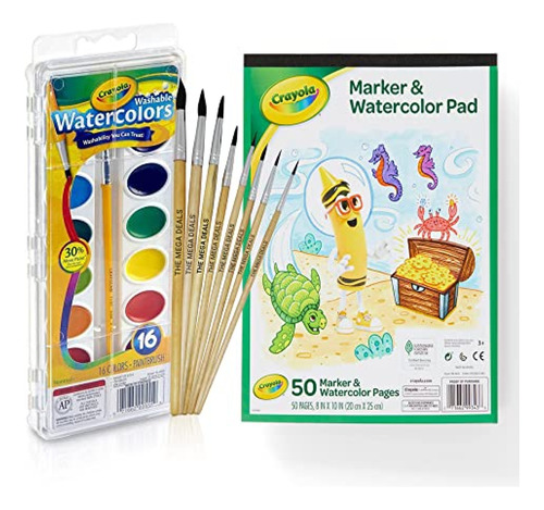 Crayola Pintura Lavable Juego De Pintura De Acuarela: 16 Pin